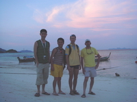 sunset on the beach