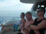 relaxing on board