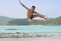 crazy guys on the beach